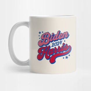 Biden Harris 2024 Groovy Retro Election 2024 Red White Blue Mug